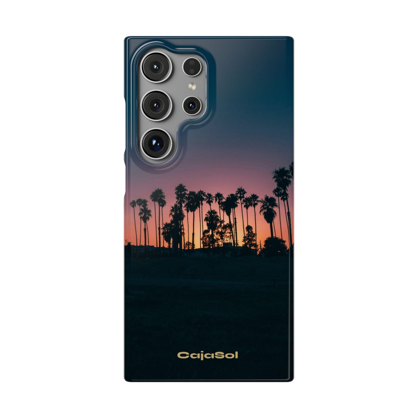 Tropical Sunset Cajasol - Vibrant Palm Tree