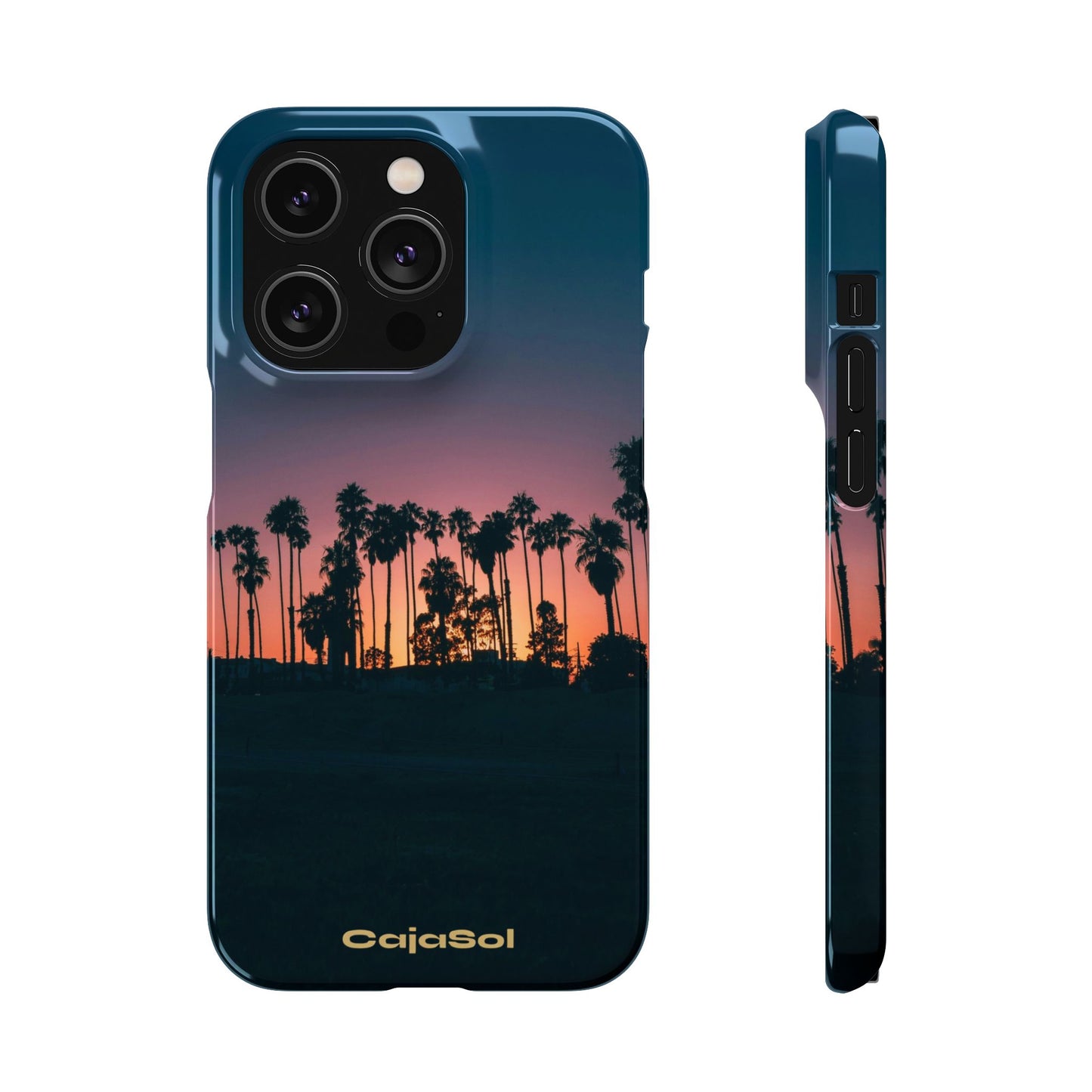 Tropical Sunset Cajasol - Vibrant Palm Tree