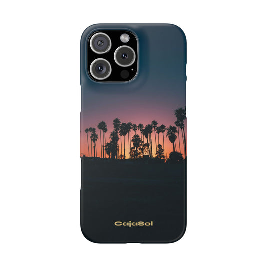 Tropical Sunset Cajasol - Vibrant Palm Tree