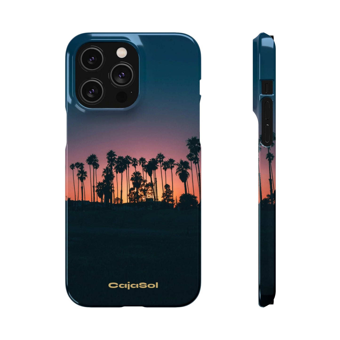 Tropical Sunset Cajasol - Vibrant Palm Tree