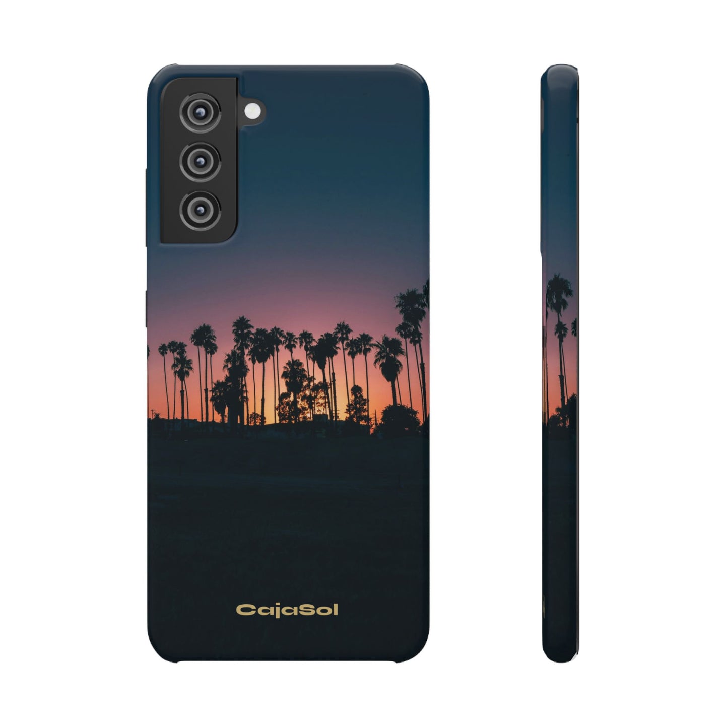 Tropical Sunset Cajasol - Vibrant Palm Tree