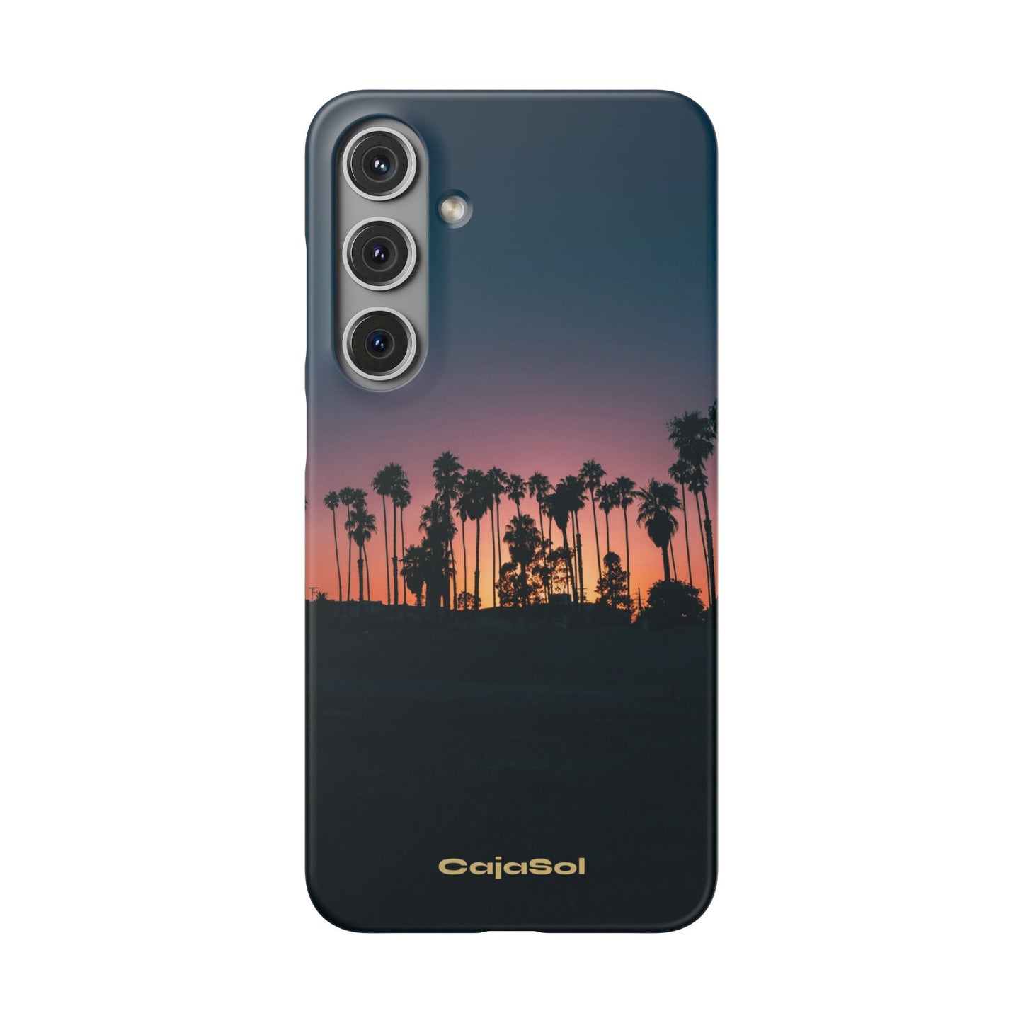 Tropical Sunset Cajasol - Vibrant Palm Tree